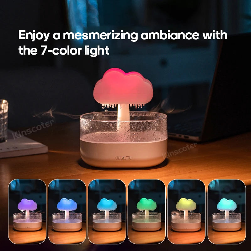 Rain Clouds Aroma Diffuser Zen Raindrops Air Humidifier Essential Oil Diffuser USB Desktop Ultrasonic Sprayer