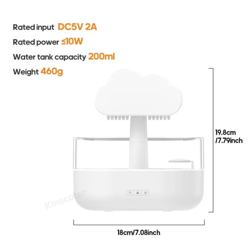 Rain Clouds Aroma Diffuser Zen Raindrops Air Humidifier Essential Oil Diffuser USB Desktop Ultrasonic Sprayer